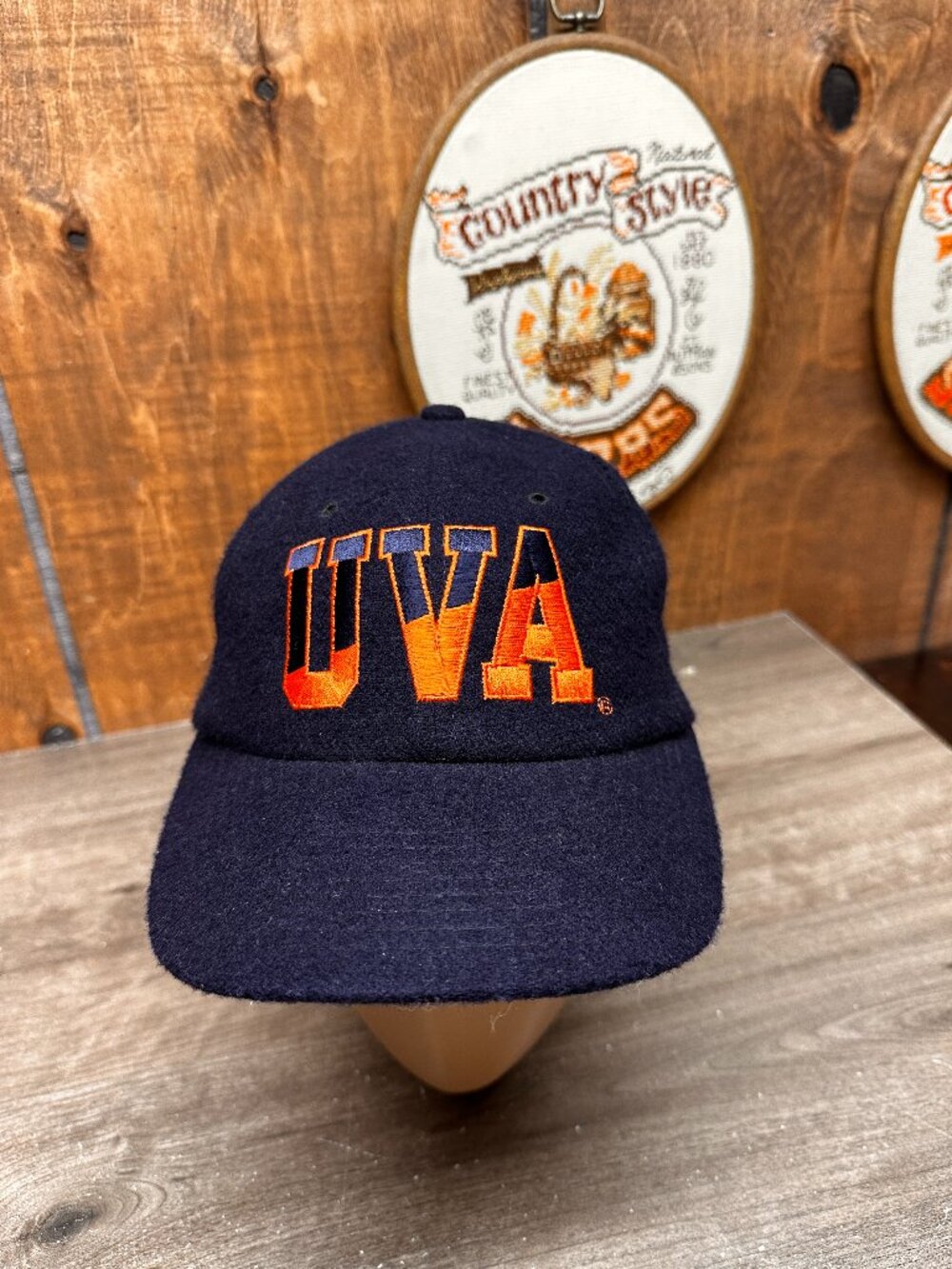 Vintage 90s UVA University of Virginia Cavaliers Champion Clasp Hat Cap Wool VTG